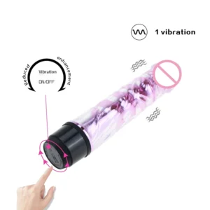 Vibrador silicona transparente