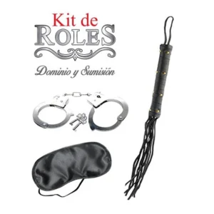 Kit Roles Dominio y Sumisión Starsex – Set BDSM con Esposas, Látigo y Segadera